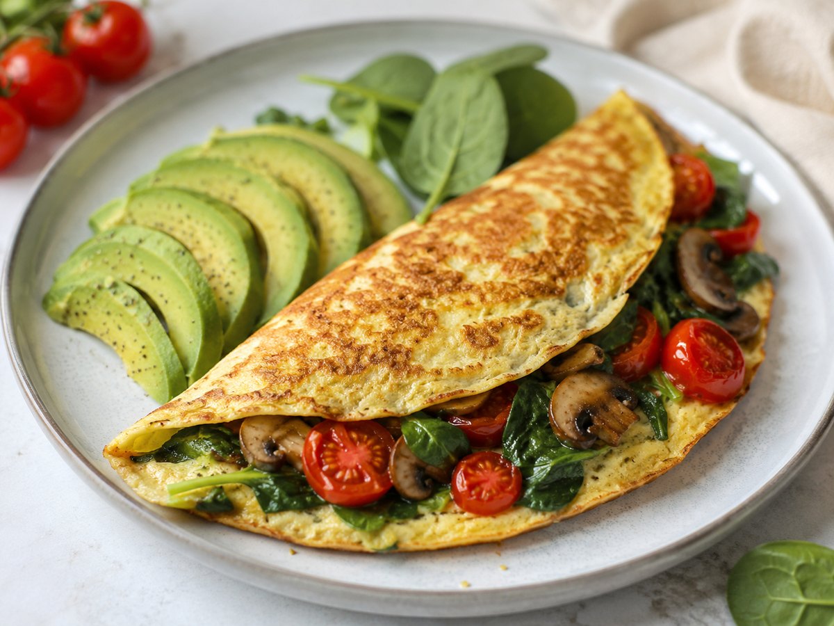 Omlet s purećom šunkom i sirom light